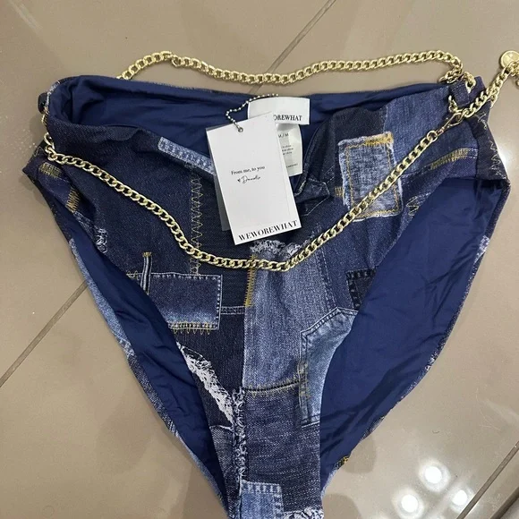 WeWoreWhat Patchwork Bathing Suit Bottoms - Picture 3 of 3